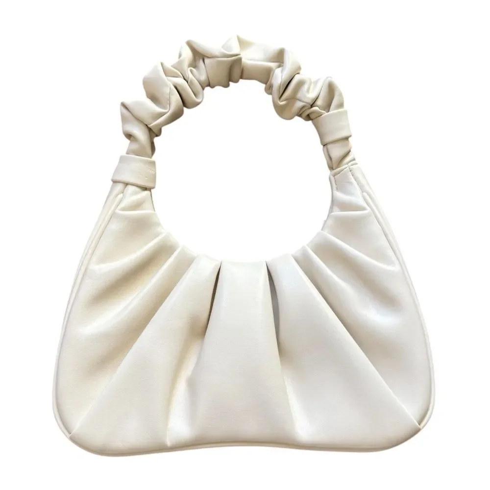 JW. PEI Gabbi Ruched Hobo Handbag Ivory